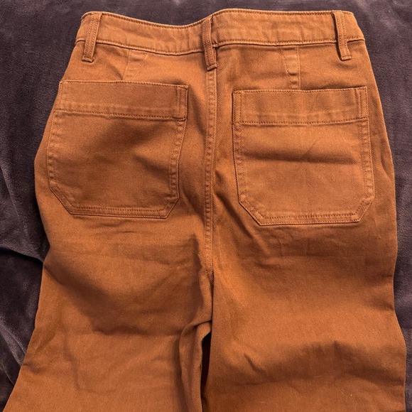 Quince Stretch Cotton Twill Wide-Leg Crop Pant Size 26 - Picture 5 of 5